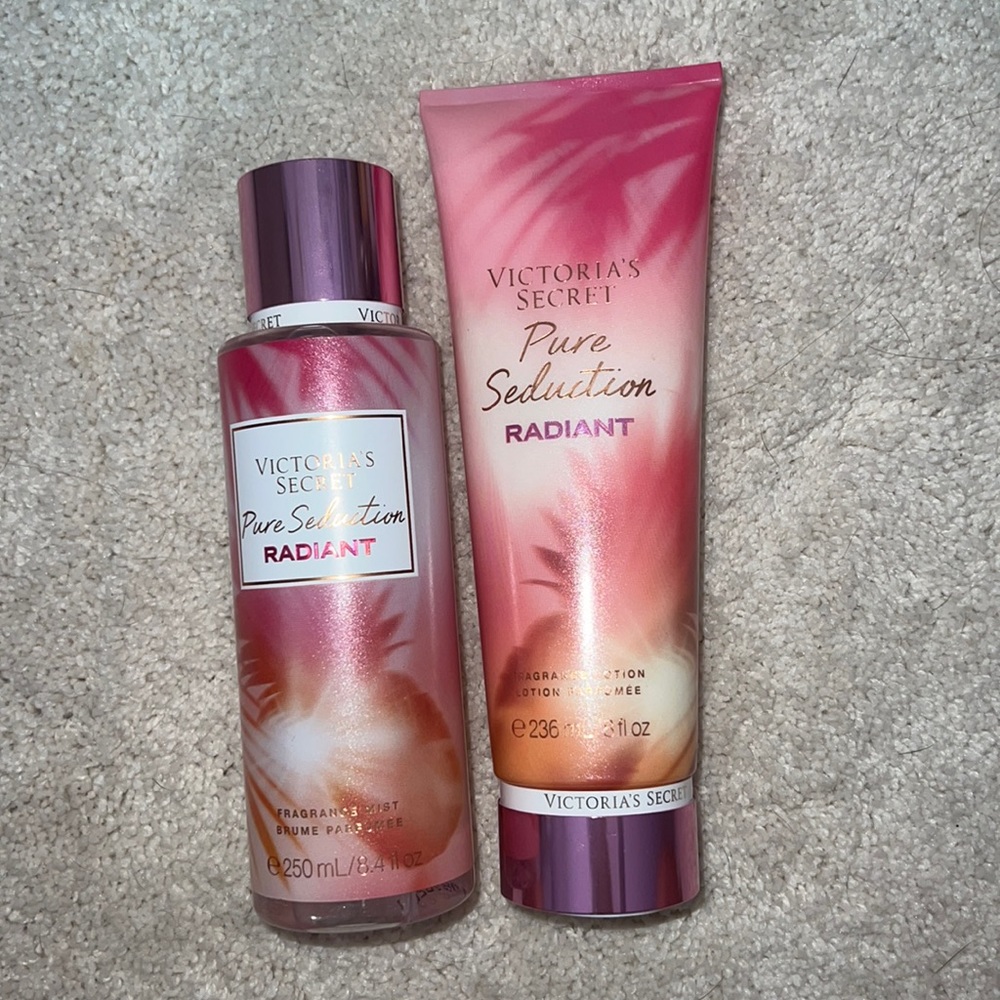 Victoria’s Secret Pure Seduction Radiant Fragrance mist and lotion set